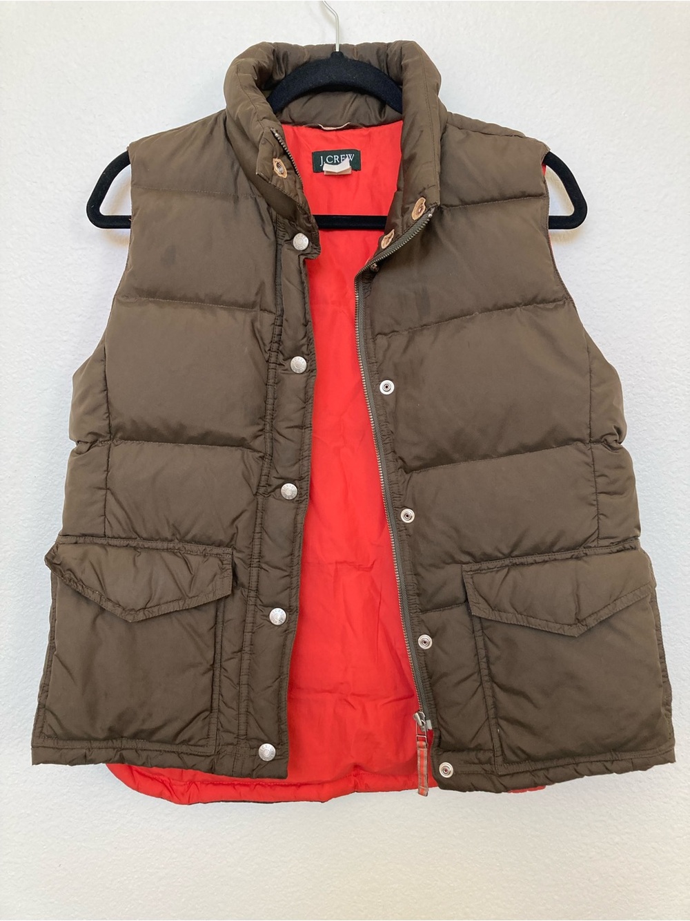 Vintage J. Crew Down Puffer Vest Jacket Y2K Size Small